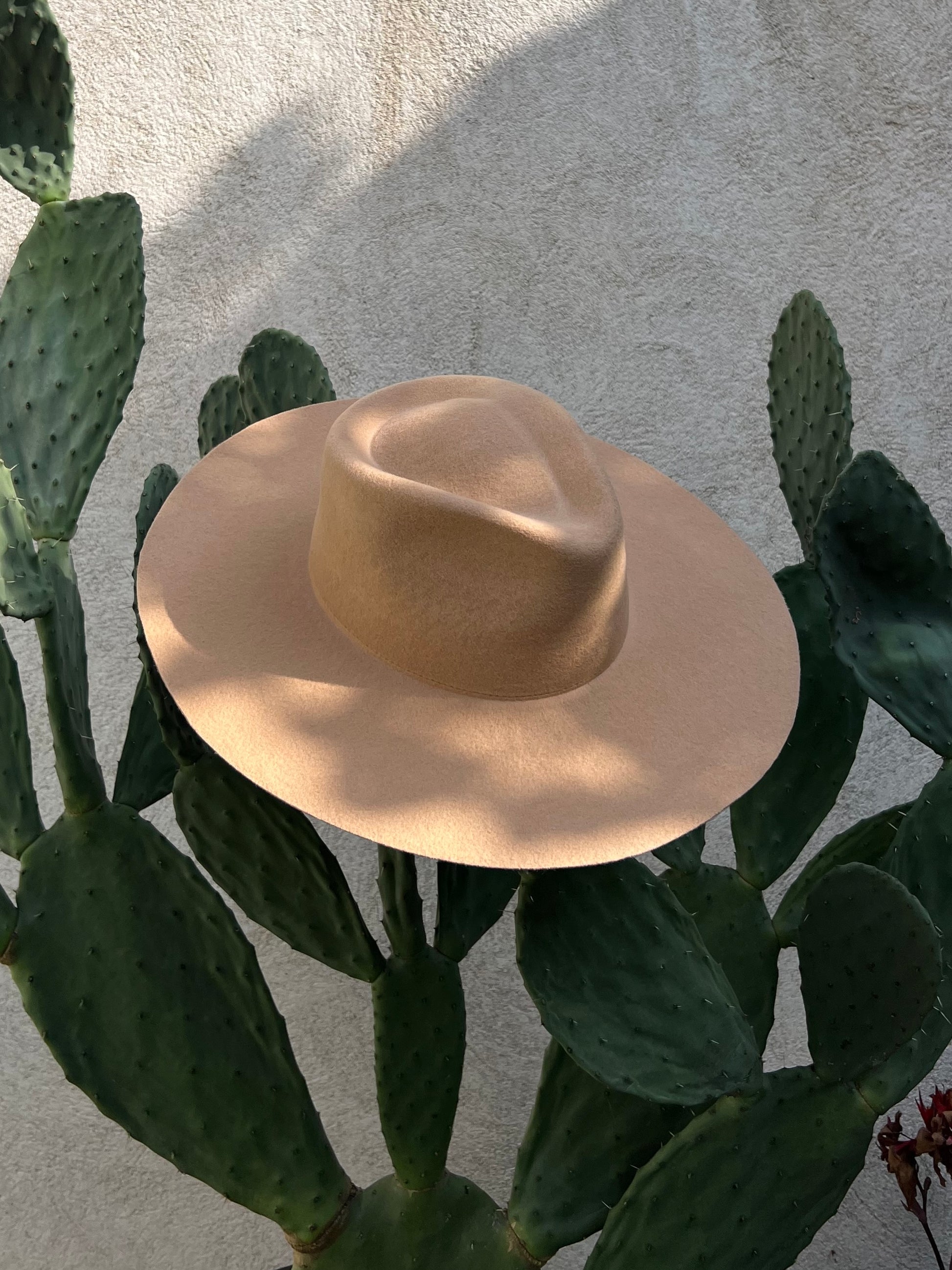 chapeau en laine femme couleur sable